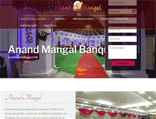 Tablet Screenshot of anandmangalbanquet.com